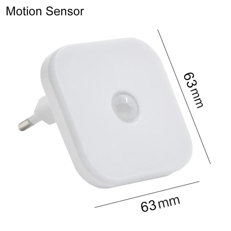 Night Light Motion Sensor With LED Light EU Plug Lamps Children'S Night Light Wireless Night Lamp For Bedside Table Bedroom