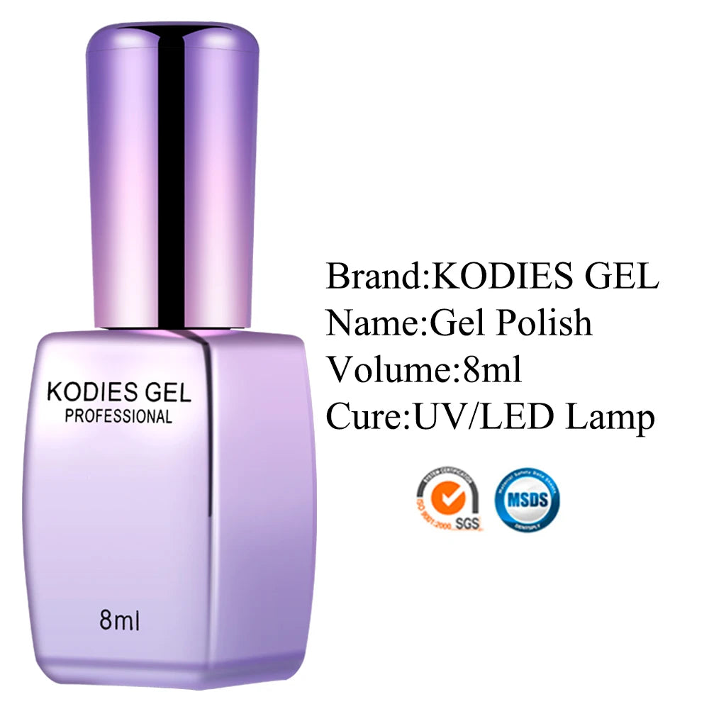 KODIES GEL New Gel Nail Polish 8ML Jelly Autumn Winter UV Semi Permanent Milky White Soft Nail Art Gels Varnish French Manicure