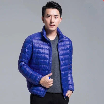 2024 New Arrivasl Men's Ultra Lightweight Packable Down Jacket Autumn Spring Winter Water and Wind-Resistant Breathable Coat