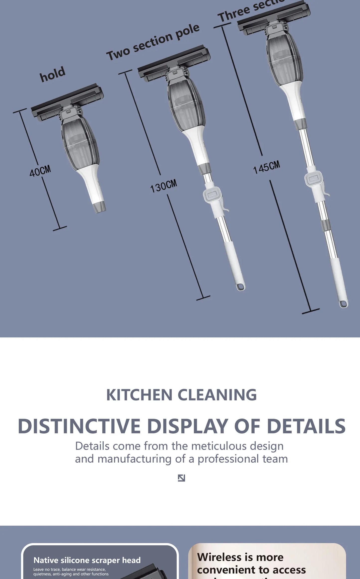 Window Cleaner Electric Glass Handheld Cordless Window Cleaning Tools Multifunctional Wireless USB Rechargeable Vacuum Cleaner