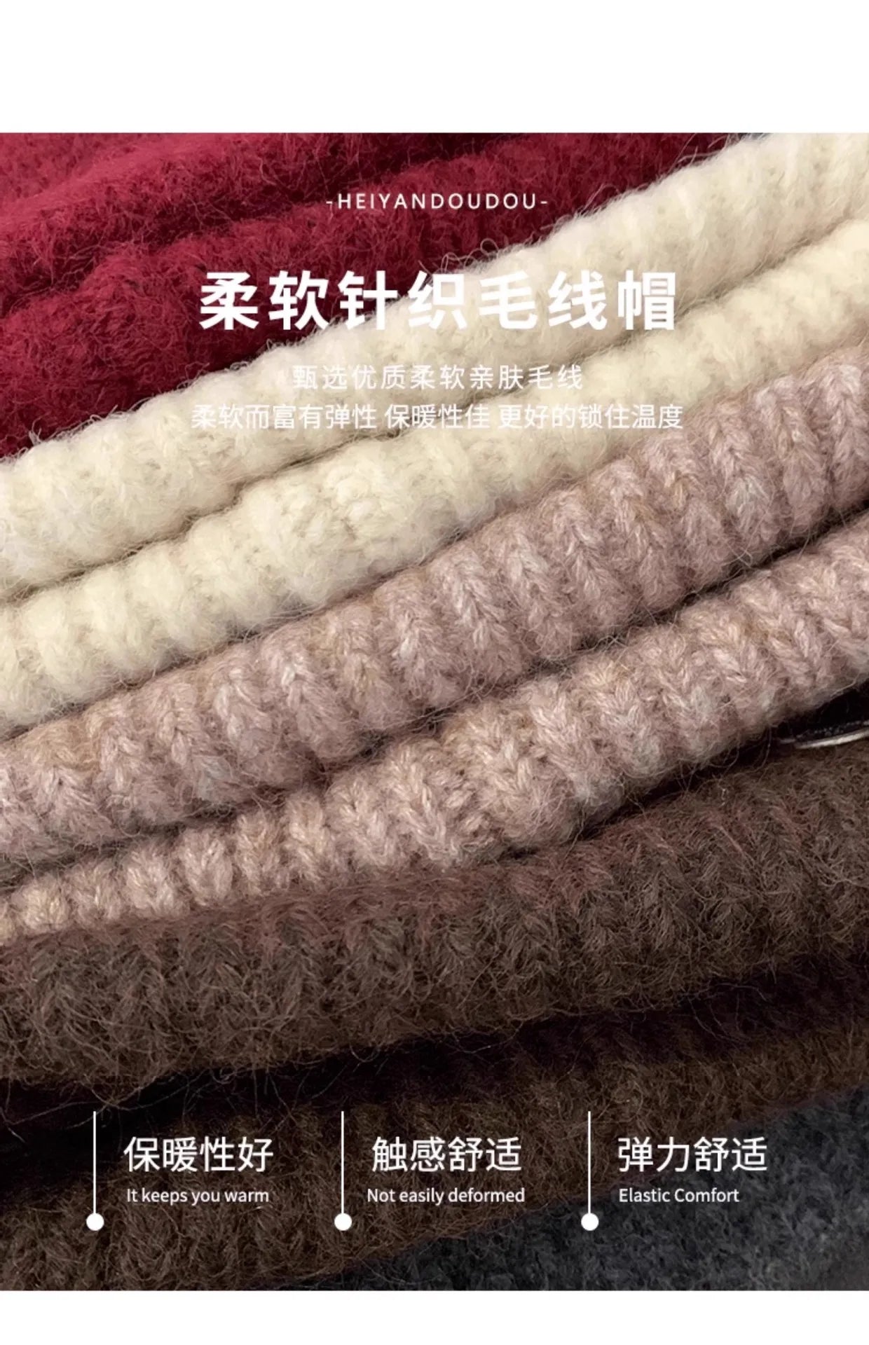 Korean wool hat men's autumn and winter 2025 new thickened warm headgear big head circumference showing small face knitted hat