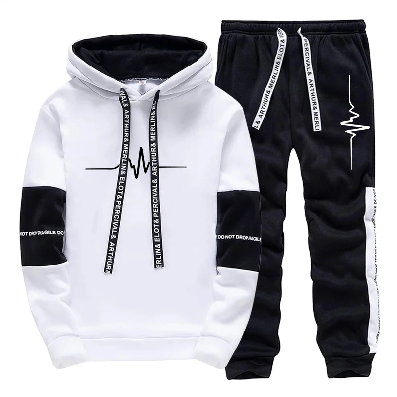 Hooded Casual Men's Tracksuit 2026 Spring Hot Sales Outdoor Daily Sports Single Sweatshirts And Sweatpants Comfort Print Quality