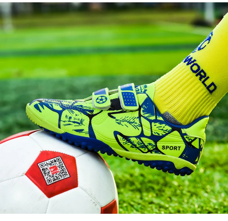Kids Football Boots Child Soccer Shoe Anti Skid Boys Turf Cleats Hard Court Youth Training Trainers Children Futsal Sneakers