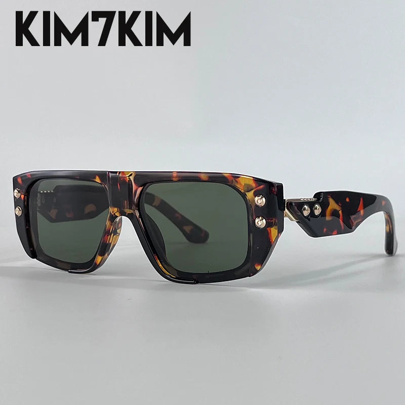 Steampunk Square Polarized Sunglasses Men Big 2025 Luxury Brand Punk UV400 Driving Sun Glasses Fashion Eyewear For Male Shades