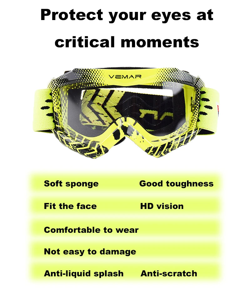 Professional Children Motocross Goggles Kids Motorcycle Glasses Kid MX MTB Off-Road Dirt Bike Child Goggles For MX Helmet