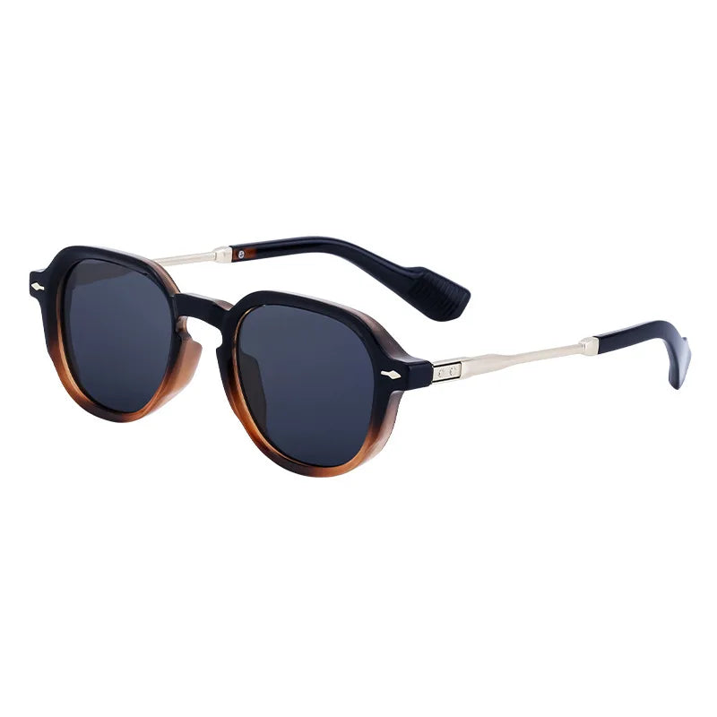 Retro Style Rectangular Frame Sunglasses Luxurious Outdoor Street Photography Sunscreen Glasses Fishing Driving