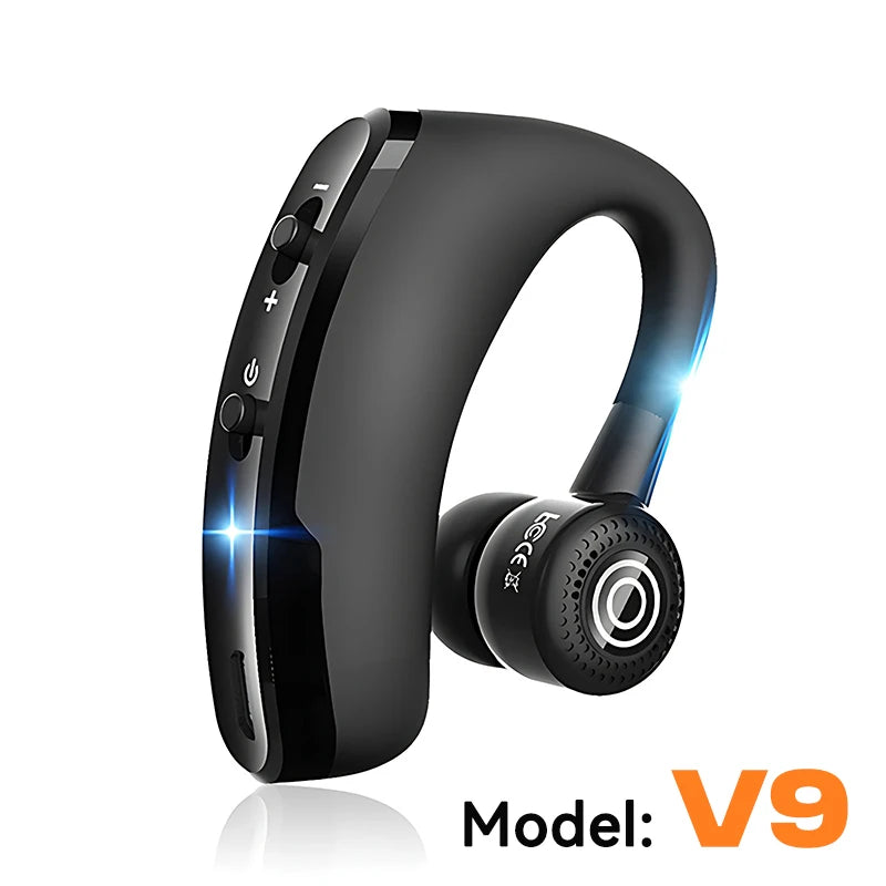 V8 V9 Wireless Bluetooth Business Headset Ear-Hook Left Right Ear Universal Earphone Long Standby With HD Mic Call Sport Music