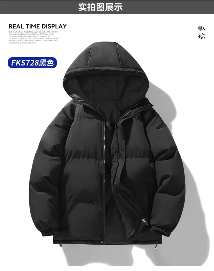 2026 new arrival winter jacket sill-like cotton jackets men,mens fashion thicken warm parkas trench coat male size M-4XL