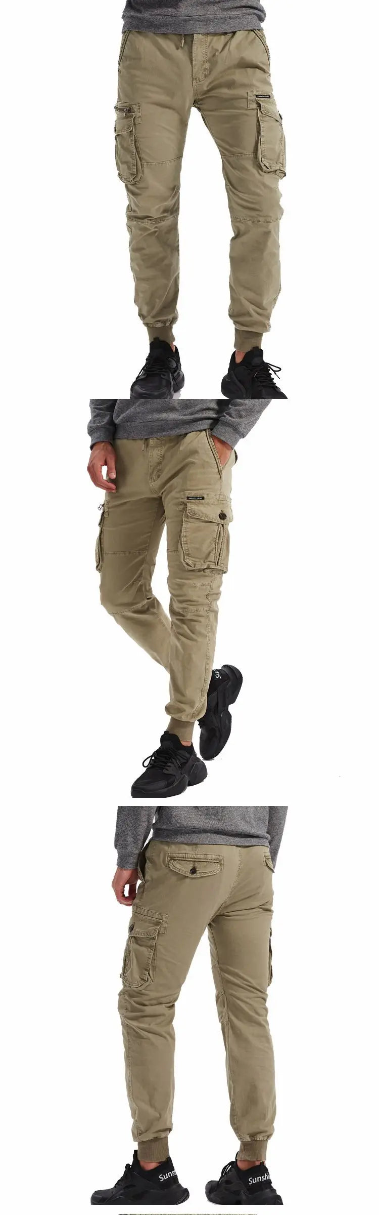 Men Military Tactical Pants Men Washed Overalls Men Beam Pants Male Streetwear Casual Cargo Pants for Men Trousers