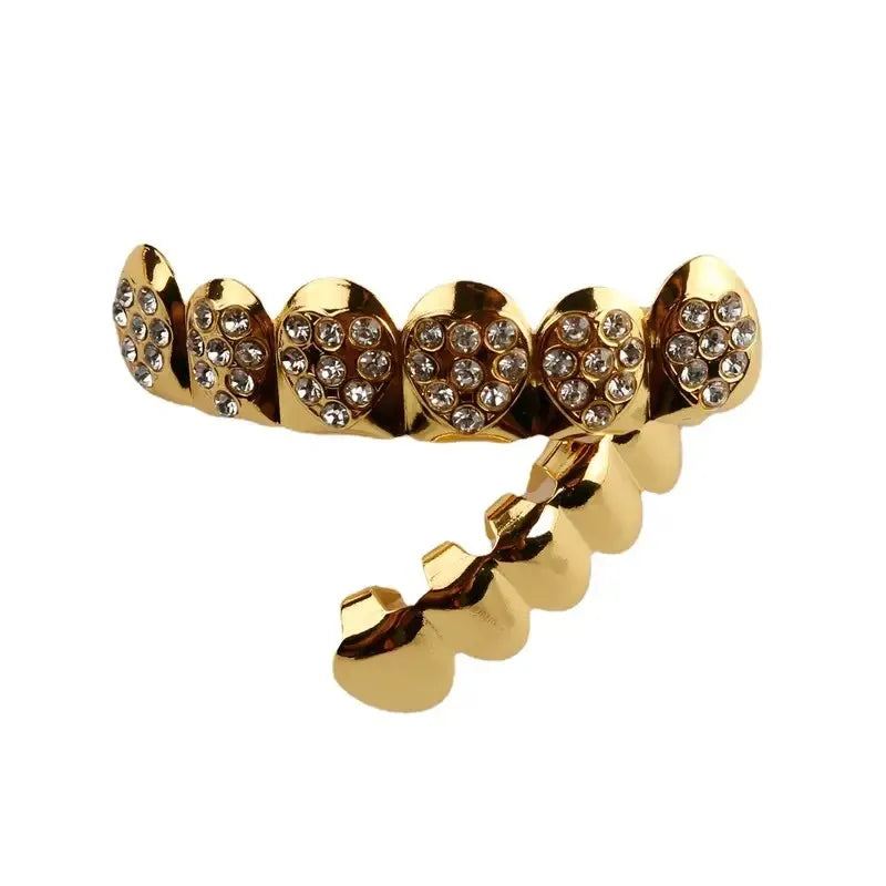 Hip-Hop Braces Accessories - Heart-Shaped Design, Comfortable Teeth Decoration Suitable For Parties And Casual Outfits