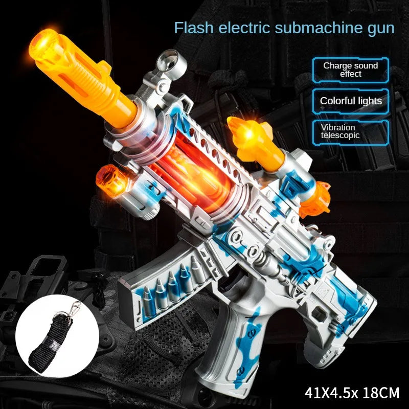 Children Electric Toy Gun Realistic Machine Submachine Gun Model Like Real Guns with Sound Light Effects Non-firing Kids Gifts