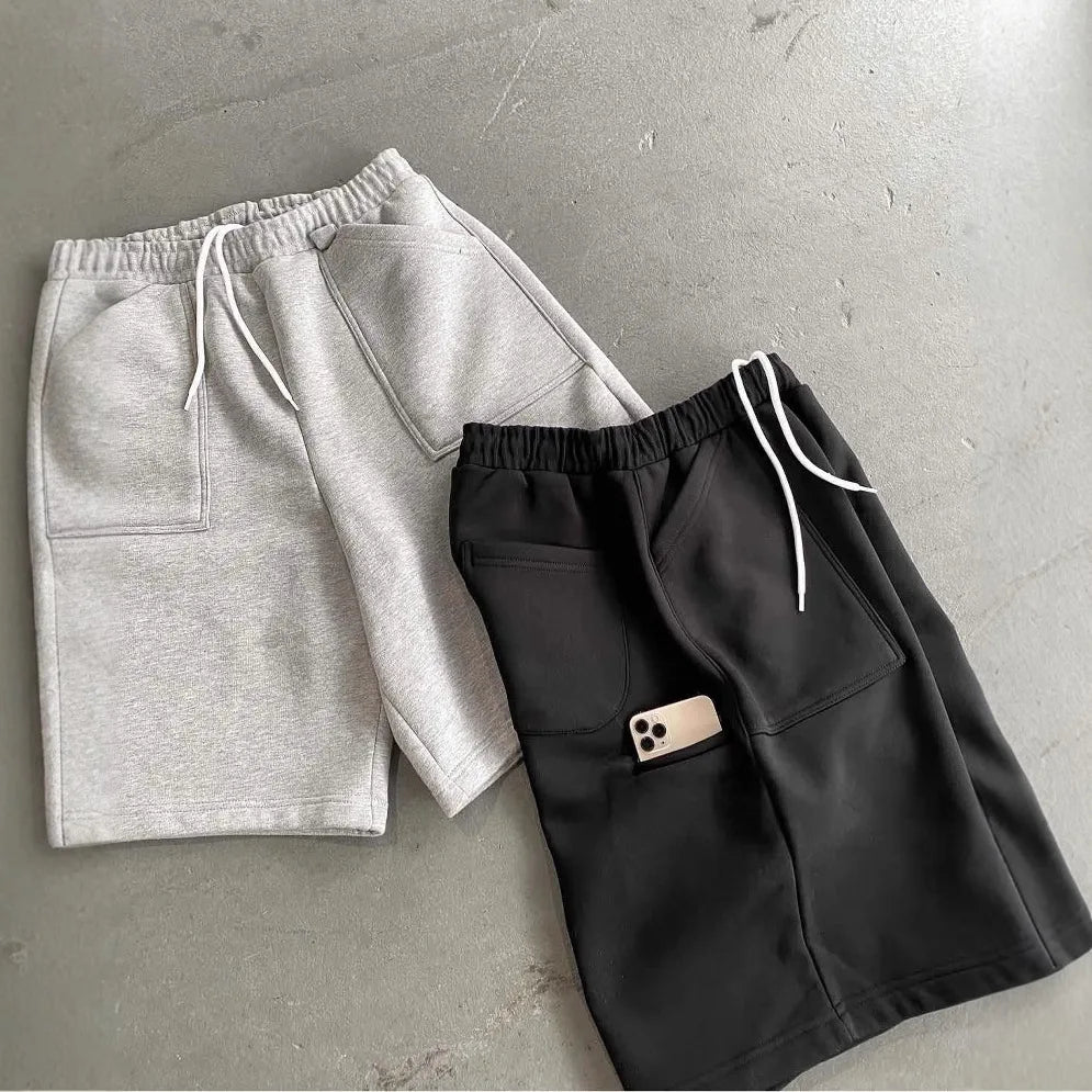 2025 New Harajuku street simple men sports pants ins versatile loose five-point pants short casual pants men shorts