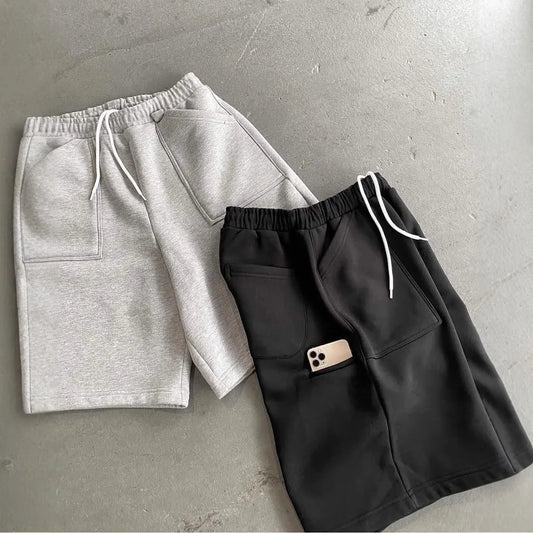 2025 New Harajuku street simple men sports pants ins versatile loose five-point pants short casual pants men shorts