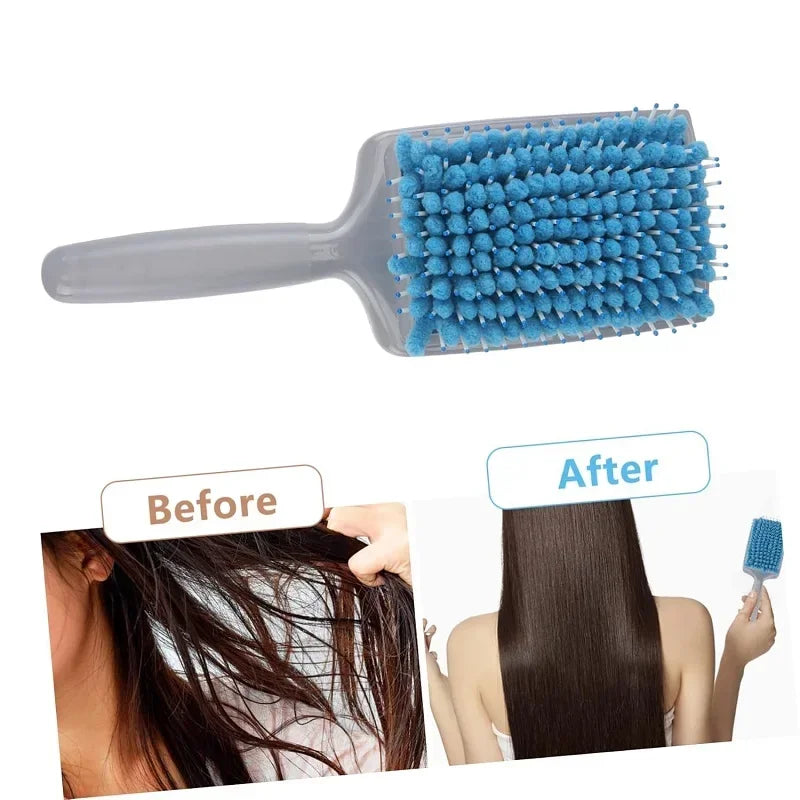 Professional Microfiber Bristles Comb with Nylon Bristles Absorbent Drying Hairbrush Scalp Care Brush Hair Styling Tool Salon