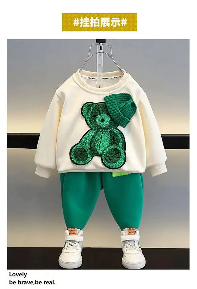 2 3 4 5 6 7 8 9 Y Children's Autumn Set 2023 New Fashion Korean Edition Boys and Girls' Long Sleeve Sweater Pants Two Piece Set