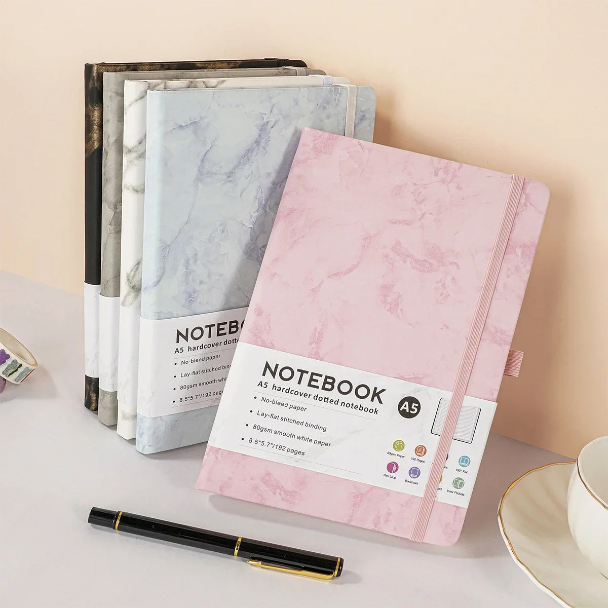 Hard Cover Sketchbook Strap Notebook A5 Lined Stationery Notebooks and Journals Diary Writing Pads Office School Supplies