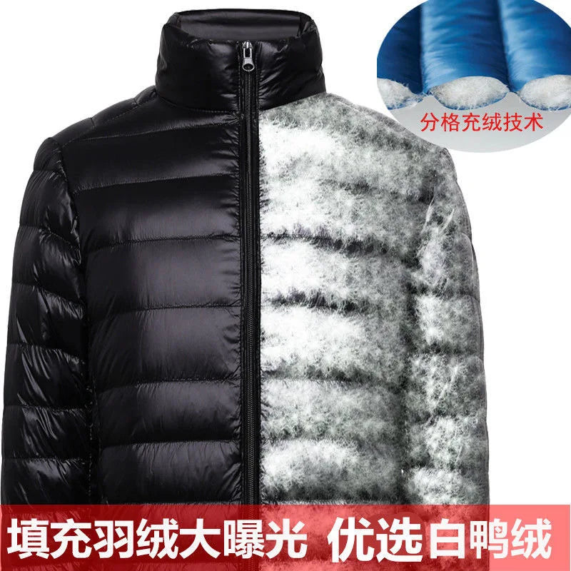 2024 New Arrivasl Men's Ultra Lightweight Packable Down Jacket Autumn Spring Winter Water and Wind-Resistant Breathable Coat