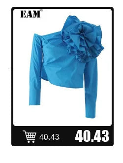 [EAM] Black Printed Back Zipper Sweatshirt New Round Neck Long Sleeve Women Big Size Fashion Tide Spring Autumn 2026 1DJ0624