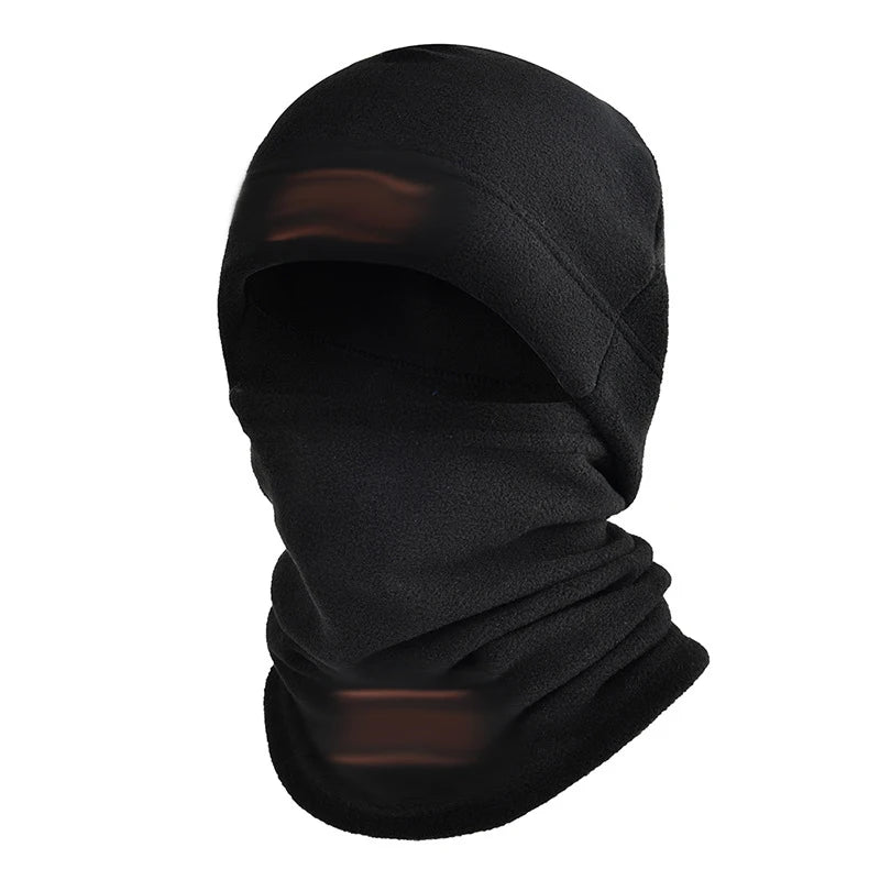 Autumn Winter Sports Warmth Velvet Hat Fuzz Neck Cover Outdoor Cycling Face Shield Warmth Shawl Set Unisex Neutral