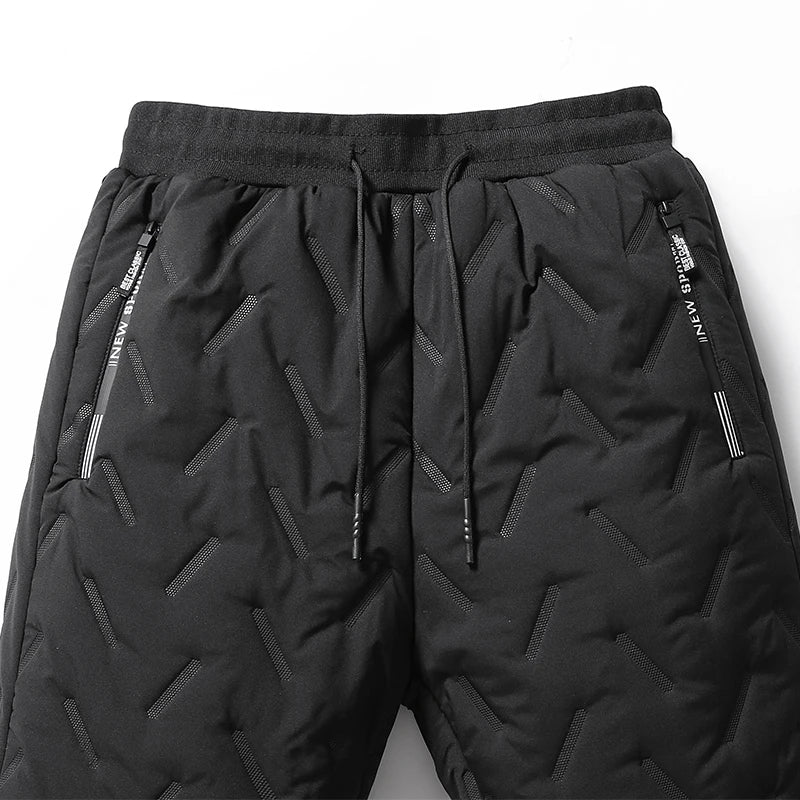Men Winter Casual Pants 2024 New Thick Lambswool Windbreak Warm Pant Men Fashion Joggers Fleece-Lined Trousers Men Plus Size 8XL