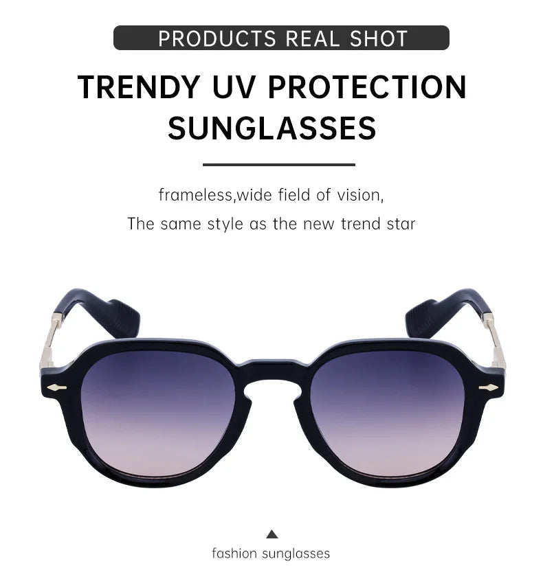 Retro Style Rectangular Frame Sunglasses Luxurious Outdoor Street Photography Sunscreen Glasses Fishing Driving