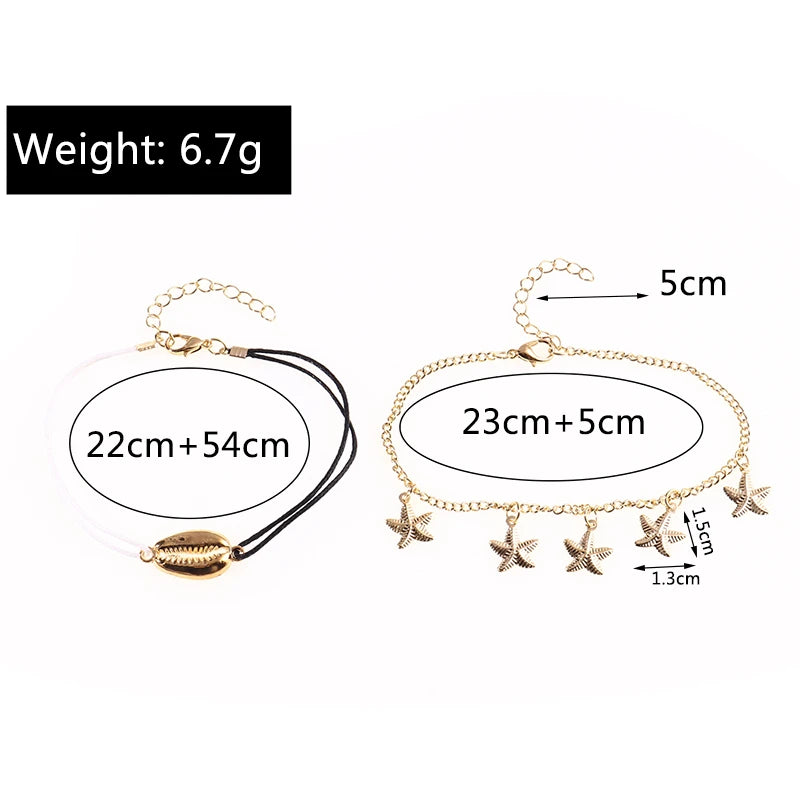 Bohemian Handmade Beads Anklets Embroidery Braided Ankle Bracelets Summer Beach On Leg Foot Chain Female Girls Jewelry Gifts