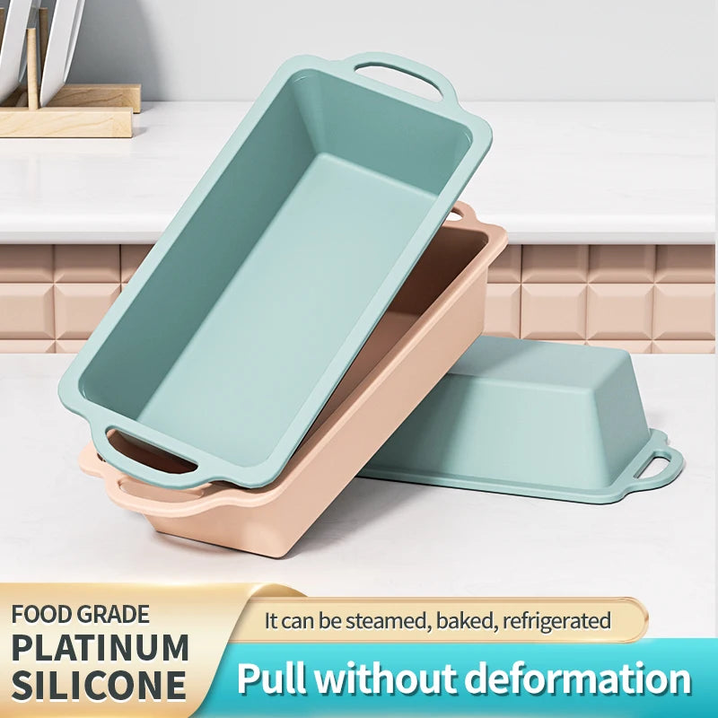 Silicone Loaf Pan Food Grade Nonstick Silicone Metal Reinforced Frame Bread Molds for Baking Banana Bread Meat Loaf Pound Cake