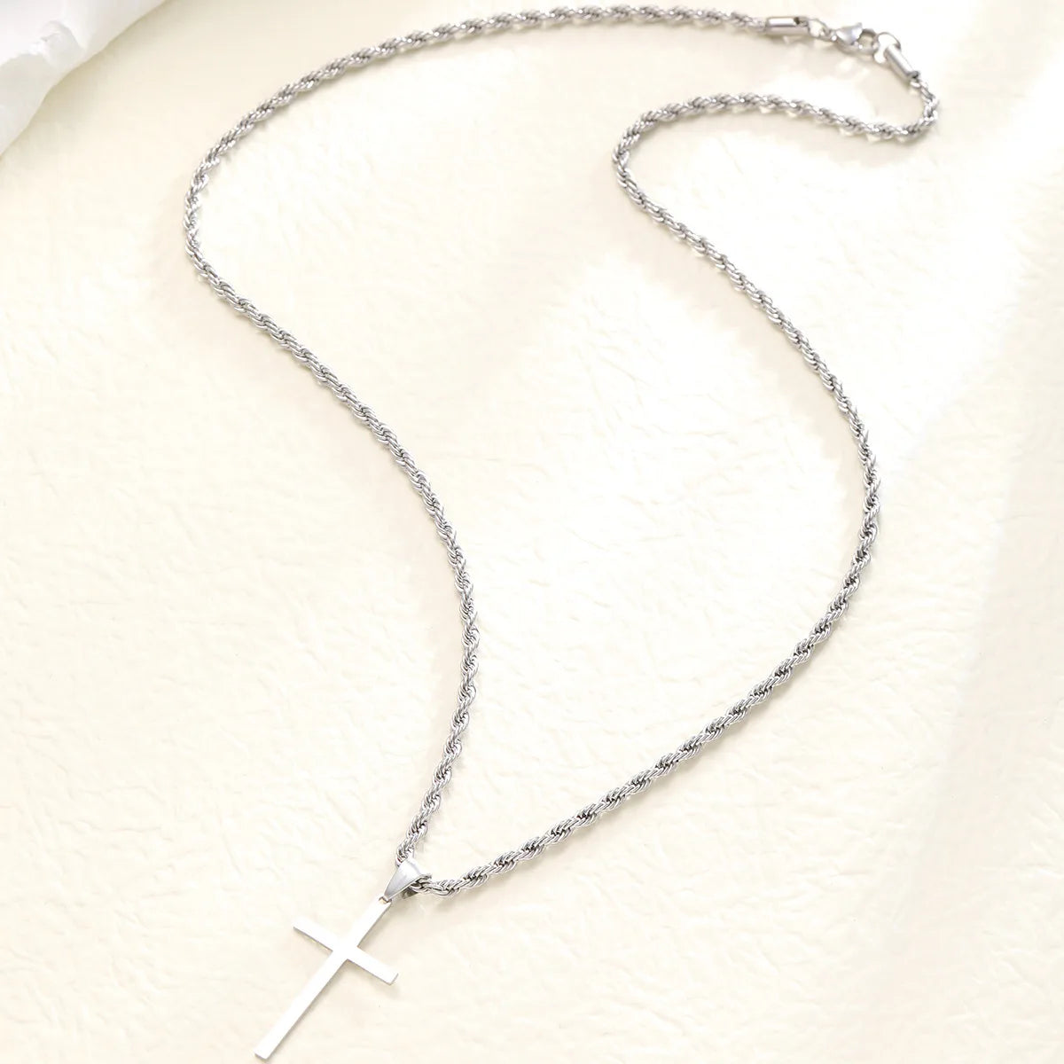 New Stainless Steel Cross Pendant Necklace for Men Women Minimalist Gold Color Jewelry Male Female Necklaces Chokers Gifts