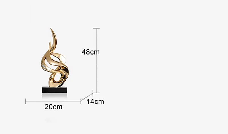 Luxury High-end Resin Electroplating Art Sculpture Decoration Home Room Statue Ornaments Office Hotel Lobby Furnishing Crafts