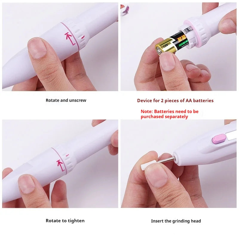 Nail Polisher Mini Electric Nail Drill Kit Manicure Pedicure Grinding Polishing Nail Art Sanding File Pen Tools Machine