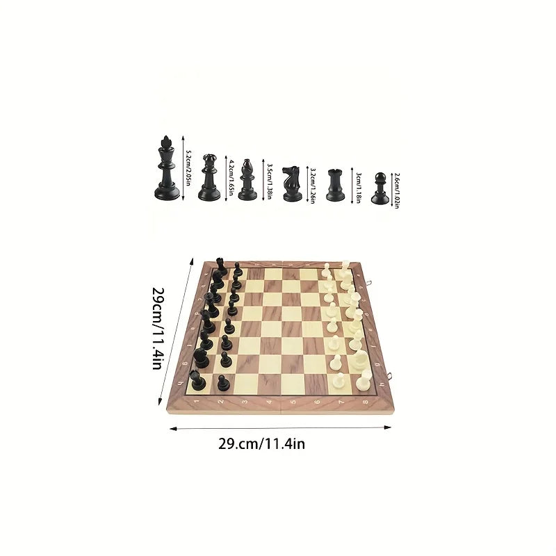 Chess Magnetic folding Chess Set Solid Wooden Chess Baord Children Gift Family Strategy Chess Games