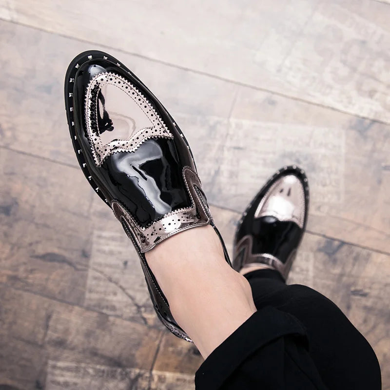 Size 38-48 Classic Men Loafers Men Casual Comfortable Fashionable Small Leather Shoes European American Elegant Brand Shoes