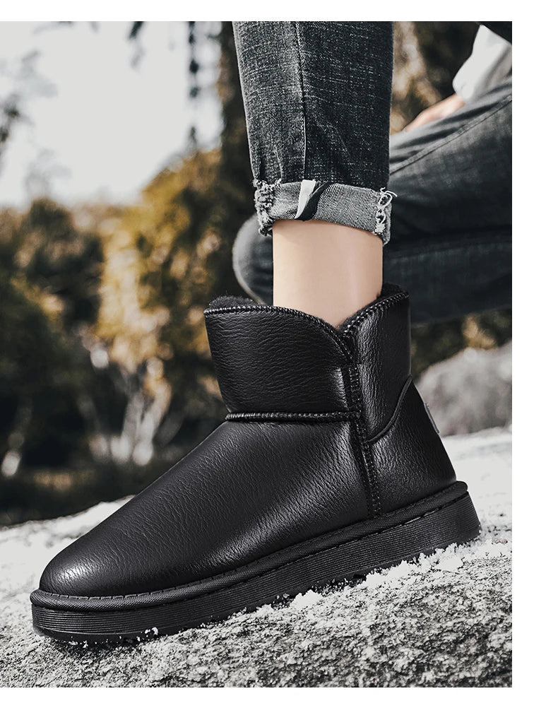 Casual Sneaker Loafers Ankle Boots Sports and Leisure Boots Winter Men Platform Sports Shoes Snow Boots Round Toe Non-slip  New