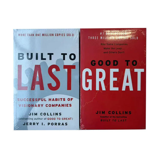 2 Books/set Jim Collins Series Books Built To Last and Good To Great Paperback Book in English