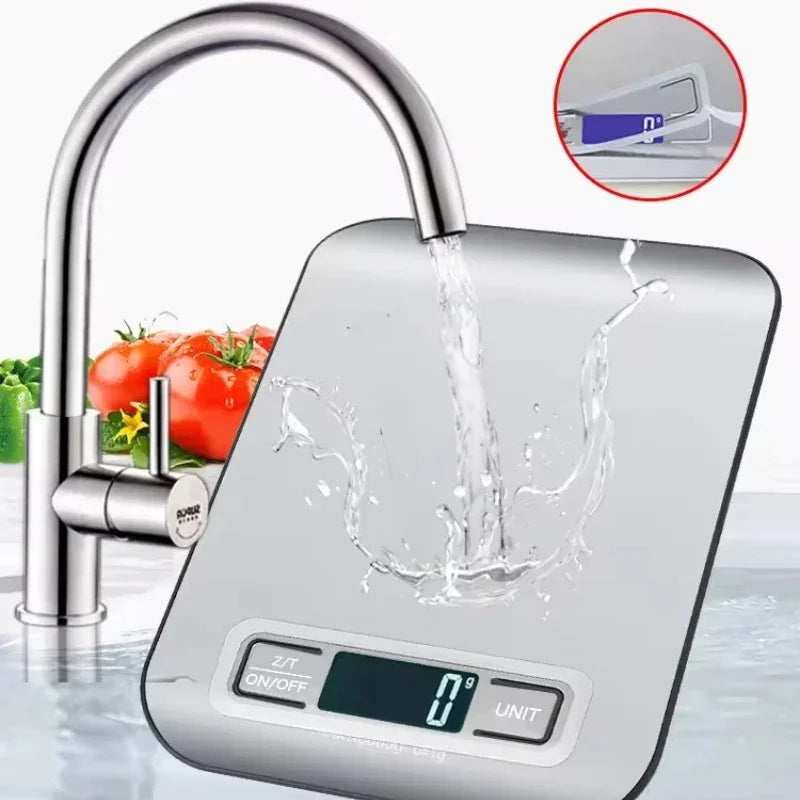 Stainless Steel 10kg 5kg/1g Electronic Digital Kitchen Scale LED Display Panel Scales Home Jewelry Food Snacks Weighing Tools