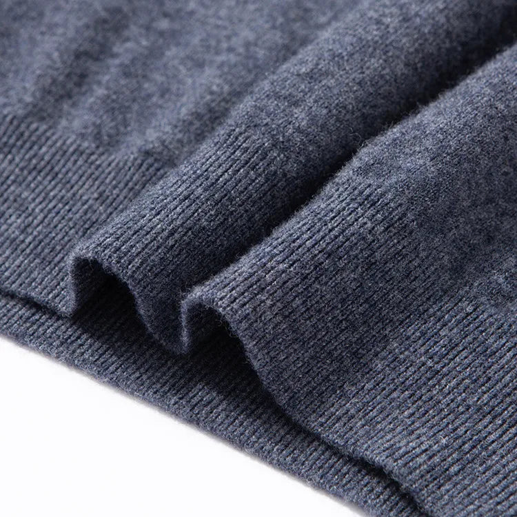 100% Australian Merino Wool Sweater, 360g Thickened Anti-Pilling, Polo Collar Gold Quality Pullover