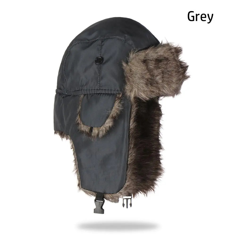 Warm Trapper Earflap Winter Cap Russian Ushanka Ski Hat Winter Hats