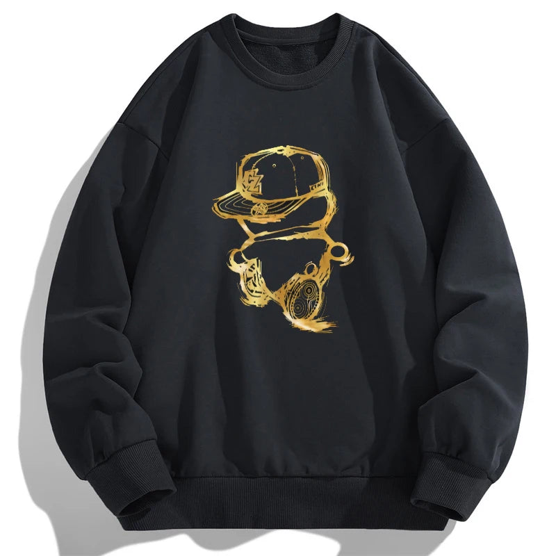 Men's Plus Size Sweatshirts 1XL-7XL Loose Pullover Comfortable Casual Printed Round Neck Tops Male Long Sleeve Shirt 110-185KG
