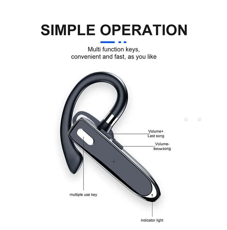 Wireless Bluetooth Headphones With Microphon Earphone ENC Noise Cancelling Handsfree Talking Headset Busines Auriculares Driving