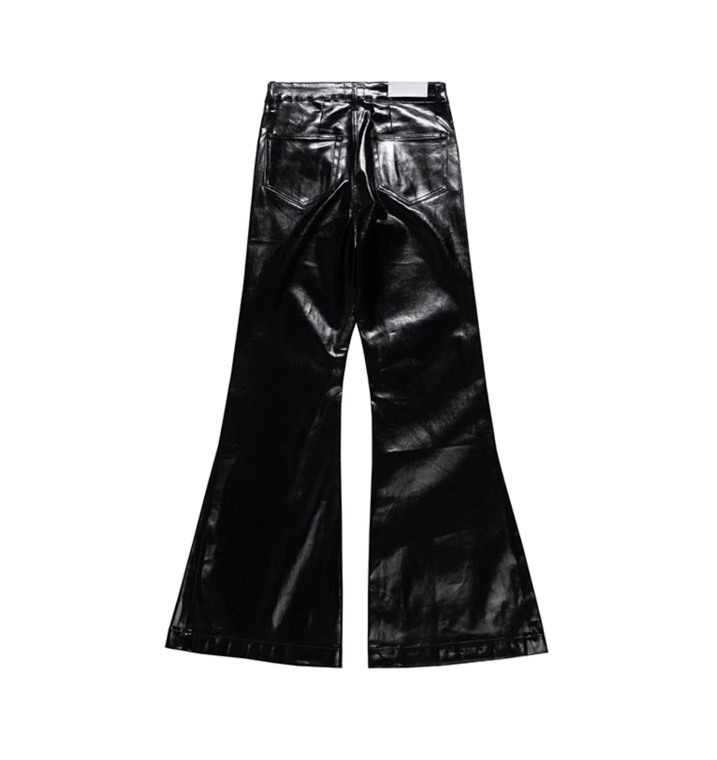 PFNW New Spring Men's Jeans Loose Wide Leg Coating Glossy Patent Leather Straight Male Denim Pants Niche Style 2025 12C509