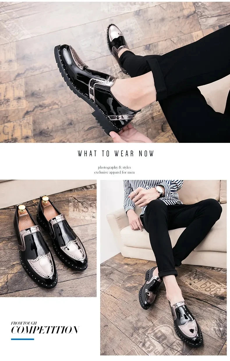 Size 38-48 Classic Men Loafers Men Casual Comfortable Fashionable Small Leather Shoes European American Elegant Brand Shoes