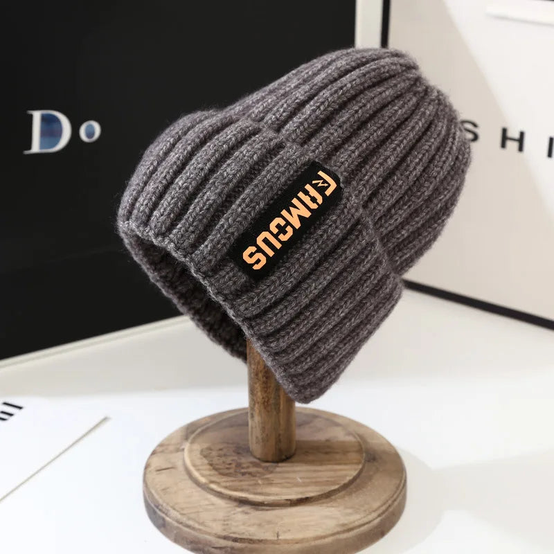 Soft Woolen Knitted Hat For Men Women Solid Color Beanies Autumn Winter Warm Skullies Cap  Crochet Bonnet Unisex Skullcaps gorra