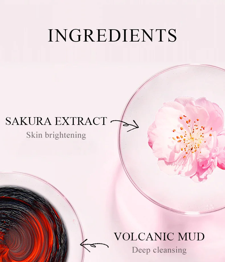 LAIKOU Sakura Facial Cleansing Skincare Set Moisturize Beauty Health Eye Mask Lip Mask Korean Facial Care Products Kit