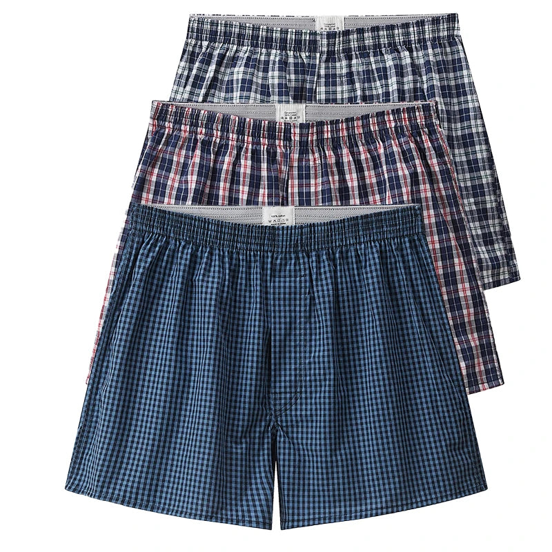 3pcs/set cotton men's boxer shorts, high-quality,comfortable, healthy，non irritating shorts,skin friendly, breathable underwear