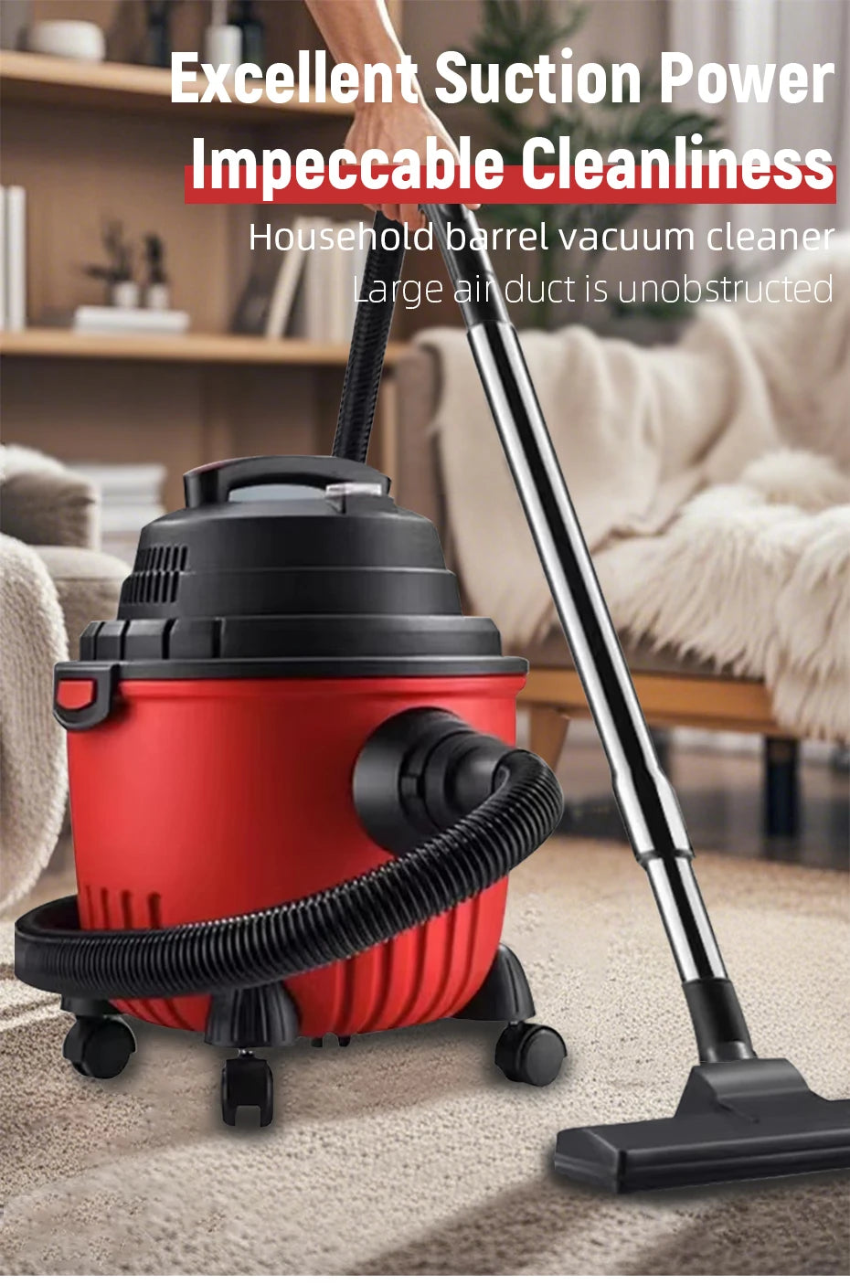 Multifunctional Vacuum Cleaner With Dust Collection Function Suitable for Home Garage Workshop Industrial Dry Wet Cleaning
