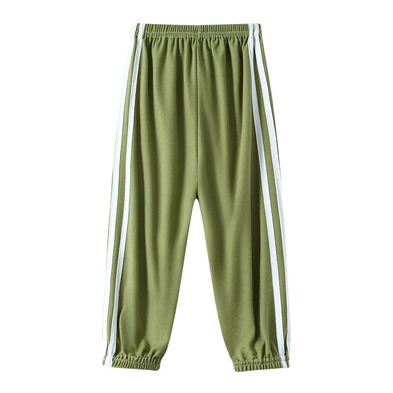 1/3 Pieces Children's summer solid color basic sports pants boys casual Joker elastic waist girl sweet and lovely mosquito pants