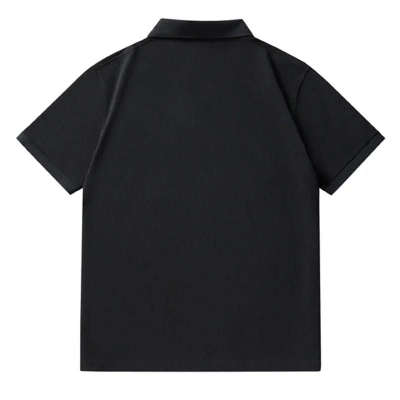 Men Plus Size Polo Shirt Oversized 6XL 7XL Summer Short Sleeve T Shirts Black Loose Male Shirt Male Clothing Ropa Para Hombre