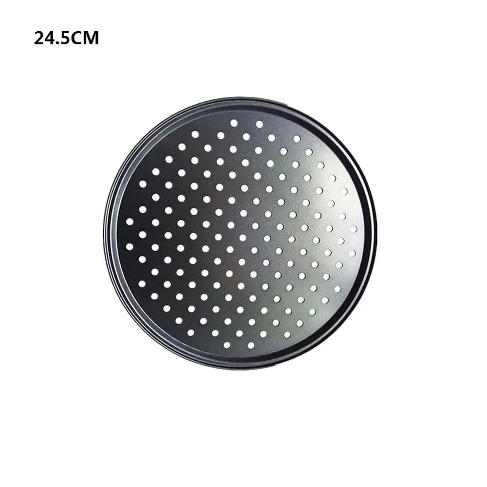 Household Pizza Pans with Holes Breathable Non-Stick Professional Baking Tray for Restaurant Home Grill Barbecue Baking Tools