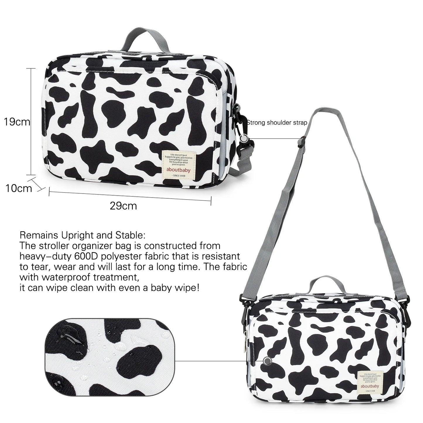 Mummy Diaper BagStroller Organizer Bags Mummy Large Capacity Travel Hanging Bag Bottle Holder Pram Diaper Bags Baby Stroller Bag