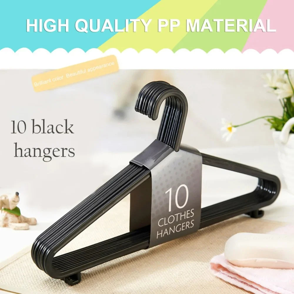 New 10pcs/set Multifunctional Black Wardrobe Hangers for Clothes Rack Multi-function Closet Wardrobe for Clothes Coat Dry Rack